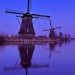 Windmills No. 4-8 At Dusk - Kinderdijk, The Netherlands
